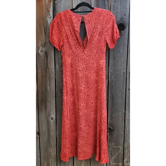 Free People Leopard Midi Button Side Dress - Picture 10 of 14